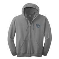 ADULT - Unisex Full-Zip Hooded Sweatshirt - Sport Grey