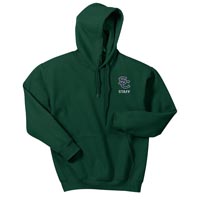 STAFF - Unisex Pullover Hooded Sweatshirt - Forest Green