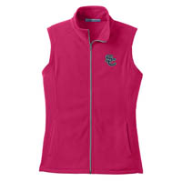 ADULT - Ladies Microfleece Vest - Dark Fuchsia