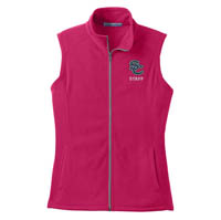 STAFF - Ladies Microfleece Vest - Dark Fuchsia