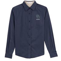 STAFF - Ladies Long Sleeve Easy Care Dress Shirt - Navy