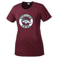 ADULT - Ladies Performance T-Shirt (Stallion Pride) - Maroon