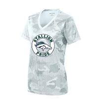 ADULT - Ladies Performance CamoHex Shirt (Stallion Pride) - White