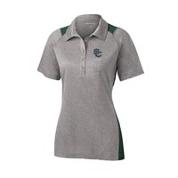 STAFF - Ladies Colorblock Performance Polo - Heather/Forest Green
