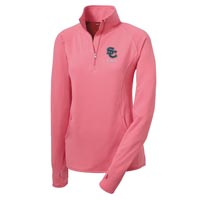 STAFF - Ladies Performance 1/2 Zip Pullover - Dusty Rose