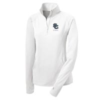 STAFF - Ladies Performance 1/2 Zip Pullover - White