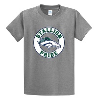 ADULT - Men's Crewneck T-shirt (Stallion Pride) - Athletic Heather
