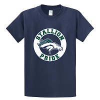 ADULT - Men's Crewneck T-Shirt (Stallion Pride) - Navy