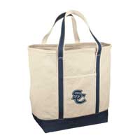 Heavyweight Canvas Tote - Natural/Navy