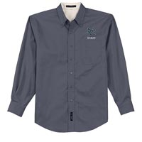 STAFF - Men's Long Sleeve Easy Care Dress Shirt - Steel Grey