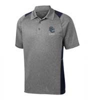 STAFF - Men's Colorblock Performance Polo - Heather/Navy