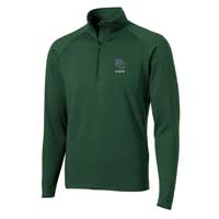 STAFF - Men's Performance 1/2 Zip Pullover - Forest Green