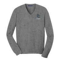 STAFF - Men's V-Neck Sweater - Medium Heather Grey