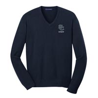 STAFF - Men's V-Neck Sweater - Navy